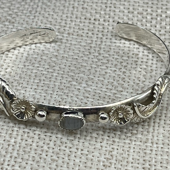 Vintage 90s Sterling Silver Handmade Cuff Bracelet – Florida Keys Design - Picture 5 of 17